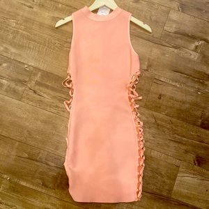 Pink Mini Bandage lace sides Bandage dress ! Perfect dress for a night out !!